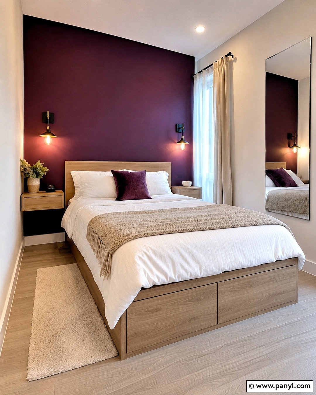 Dark Purple Accent Wall For Small Bedroom - 20 dark purple accent wall bedroom ideas