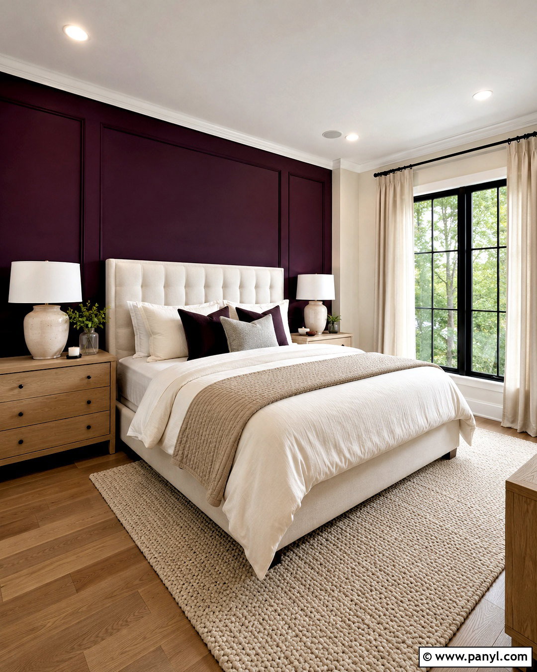 Dark Purple And Cream Bedroom - 20 dark purple bedroom ideas