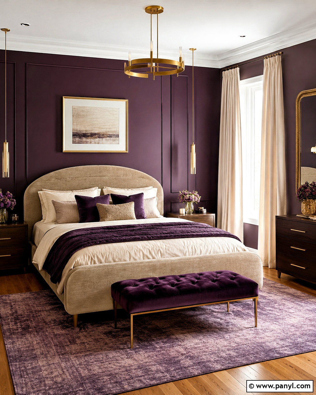Dark Purple And Gold Bedroom - 20 dark purple bedroom ideas