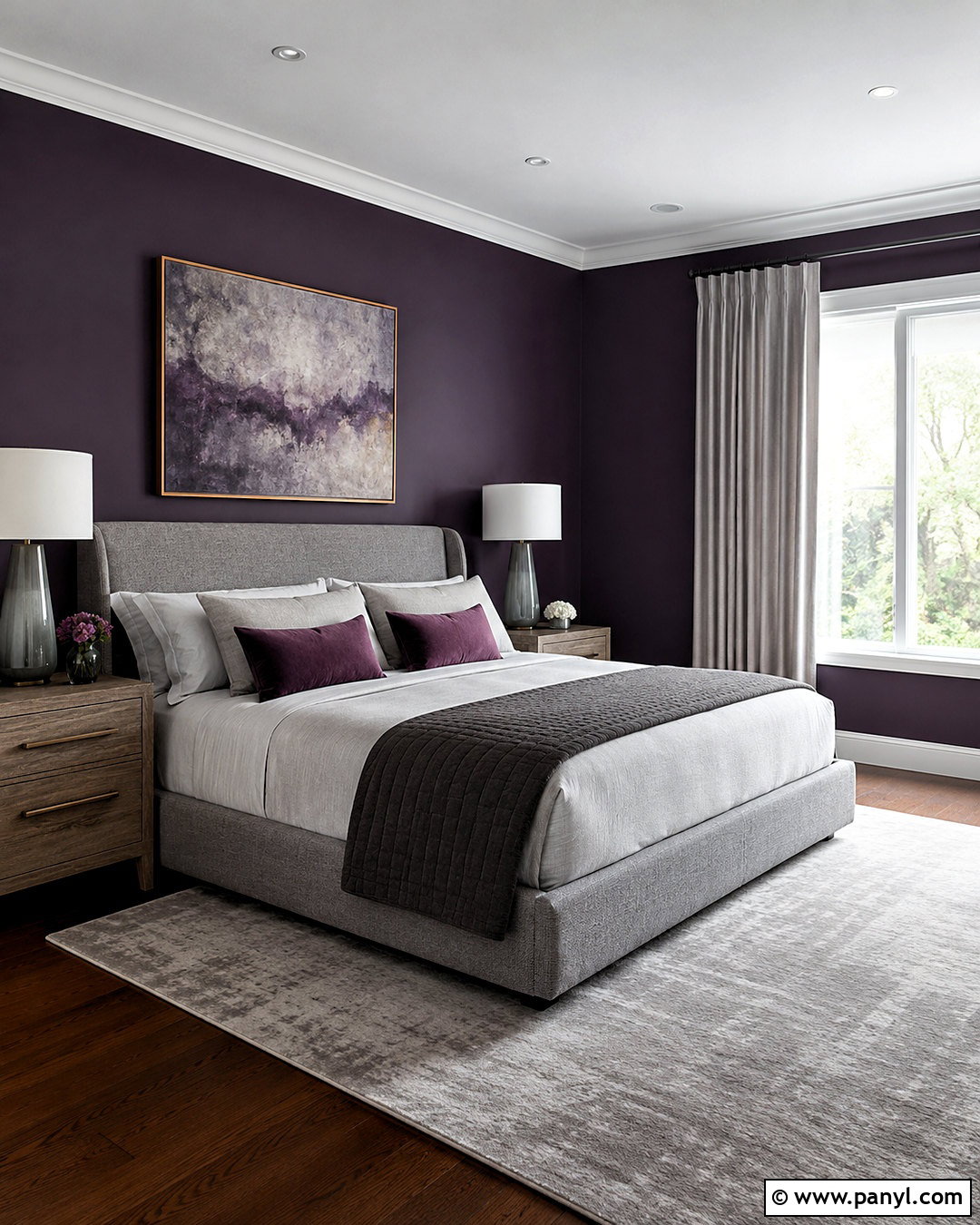 Dark Purple And Gray Bedroom - 20 dark purple bedroom ideas