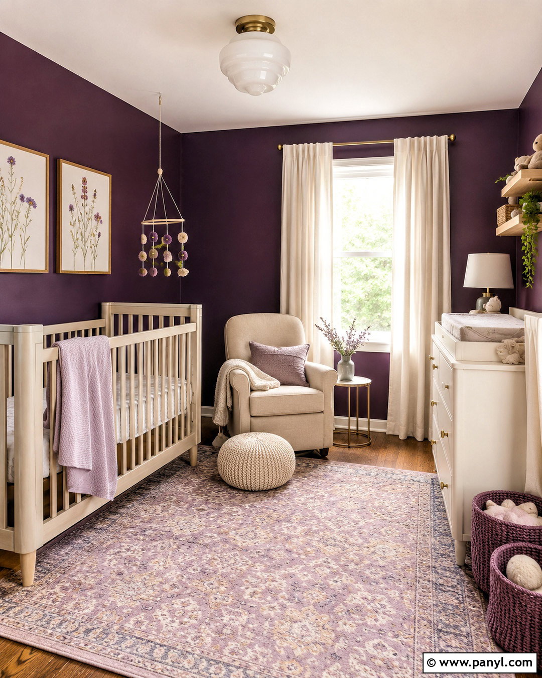 Dark Purple Baby Room - 20 dark baby room ideas