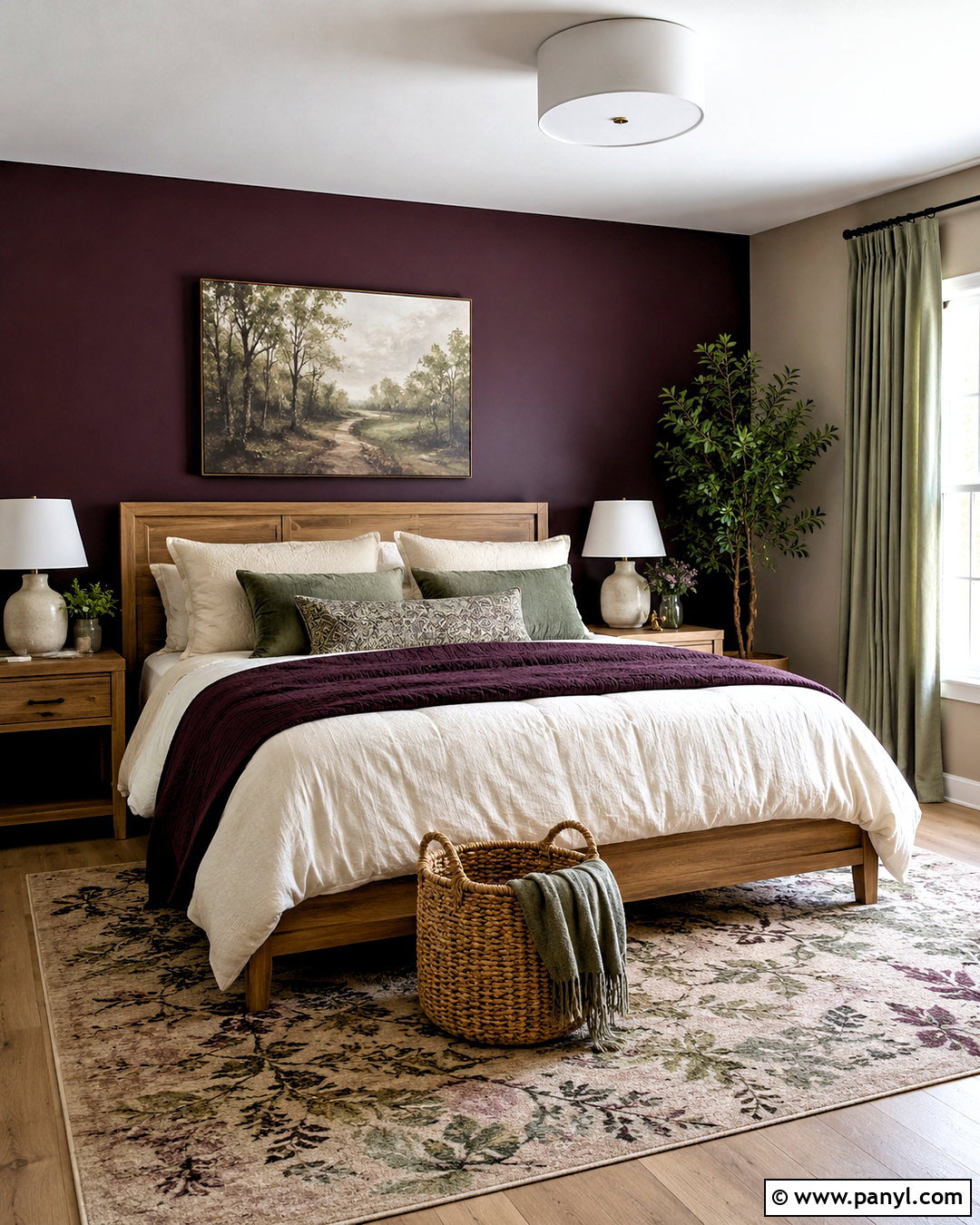 Dark Purple Bedroom With Sage Green - 20 dark purple room aesthetic ideas