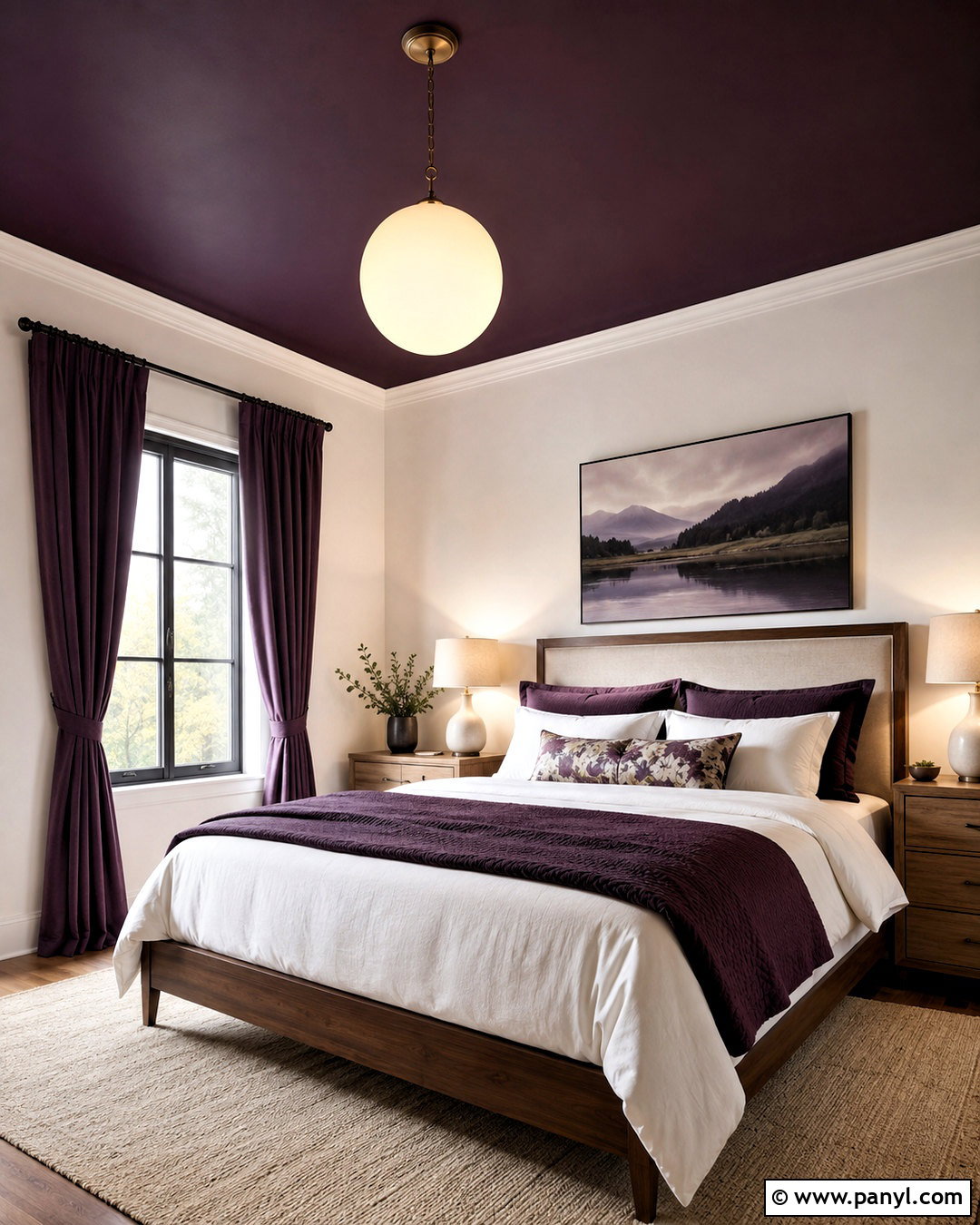 Dark Purple Ceiling Bedroom - 20 dark purple room aesthetic ideas