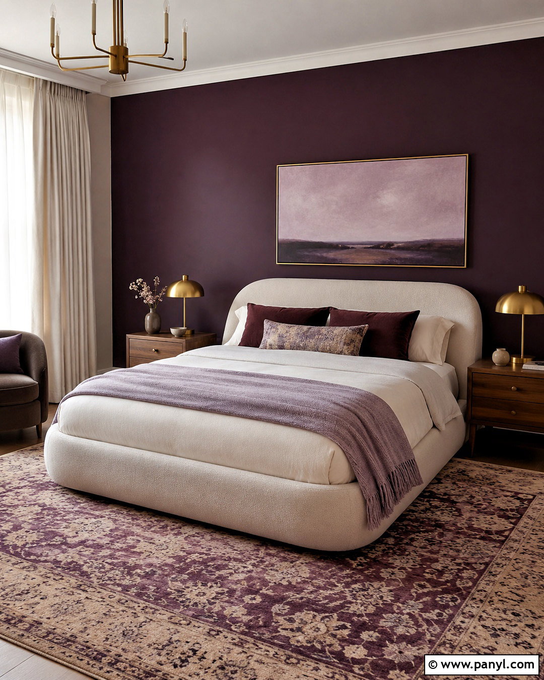 Dark Purple Feature Wall Bedroom - 20 dark feature wall bedroom ideas