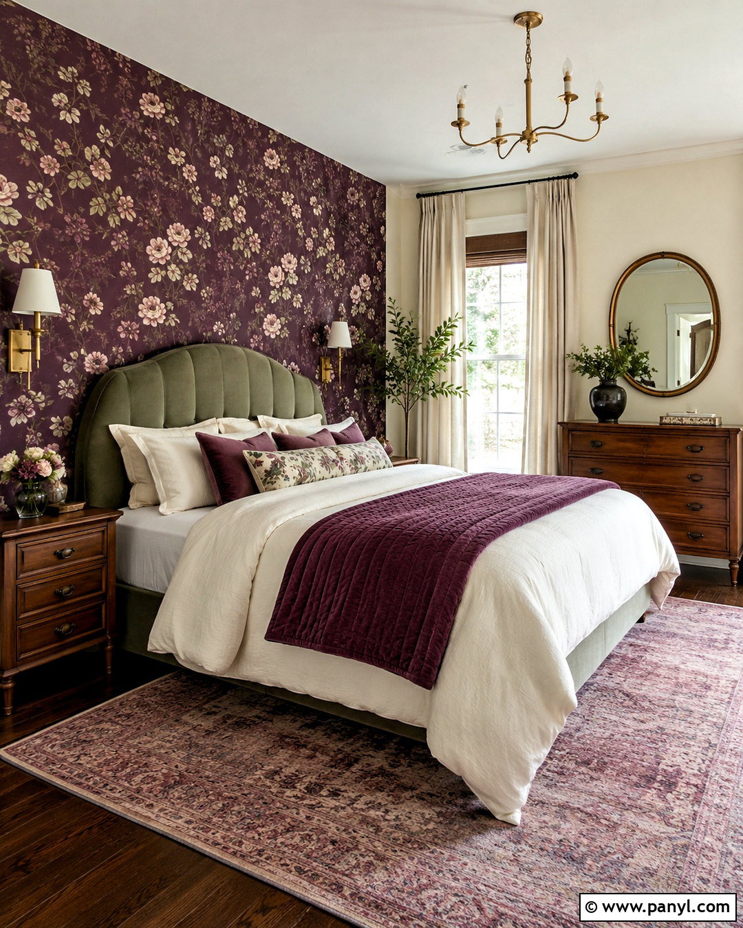 Dark Purple Floral Wallpaper Bedroom - 20 dark purple room aesthetic ideas