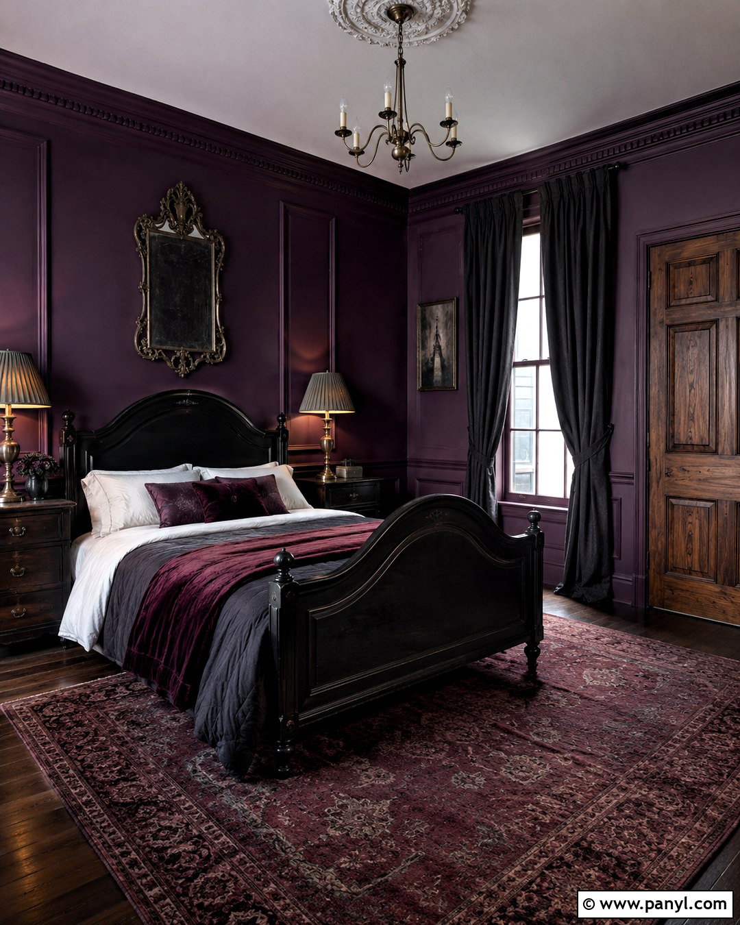 Dark Purple Gothic Bedroom - 20 dark purple bedroom ideas