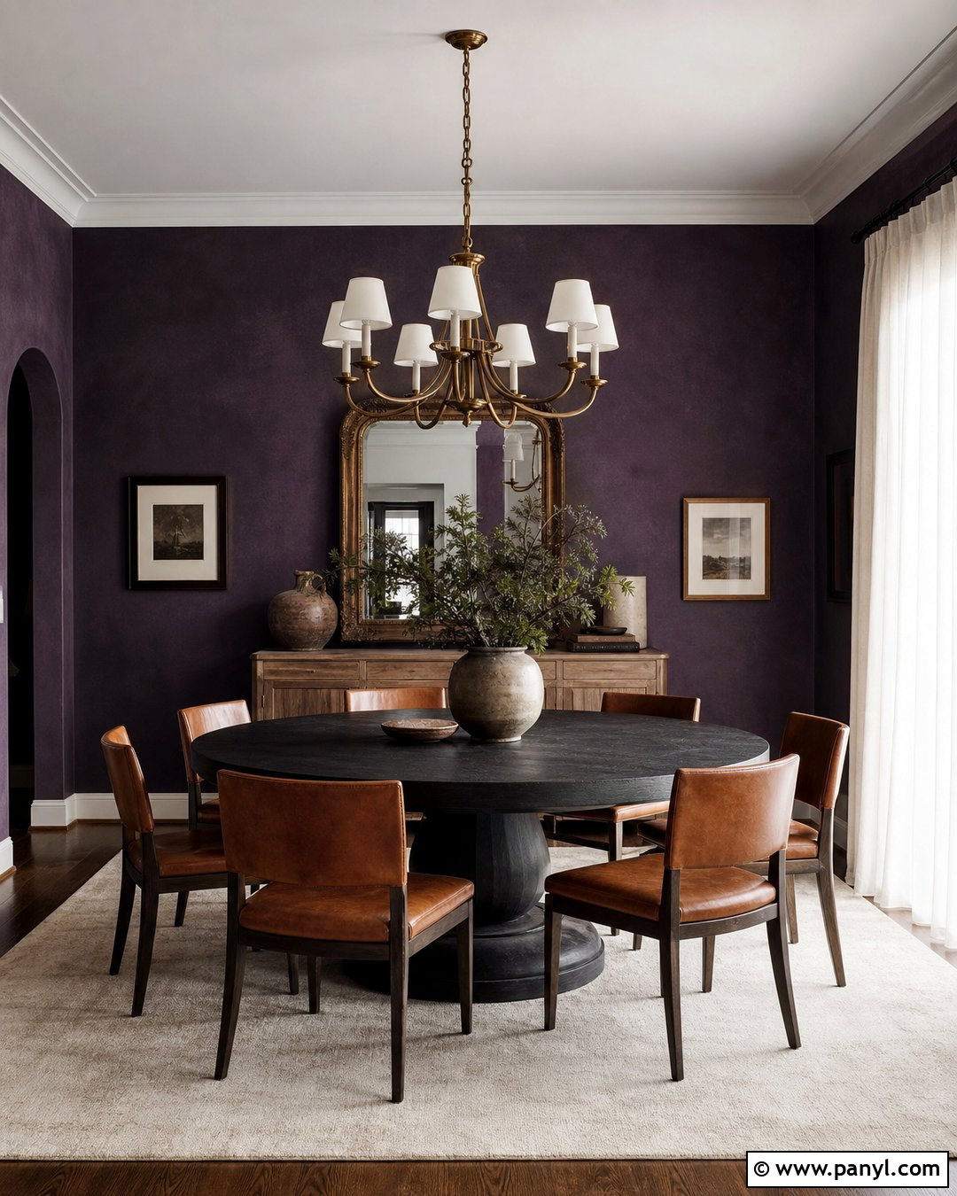 Dark Purple Limewash Dining Room - 30 Purple Limewash Walls