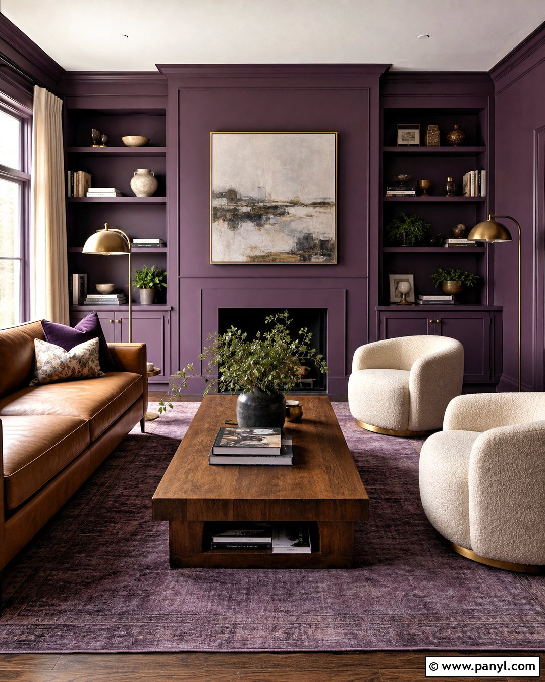 Dark Purple Living Room - 20 purple room inspo ideas