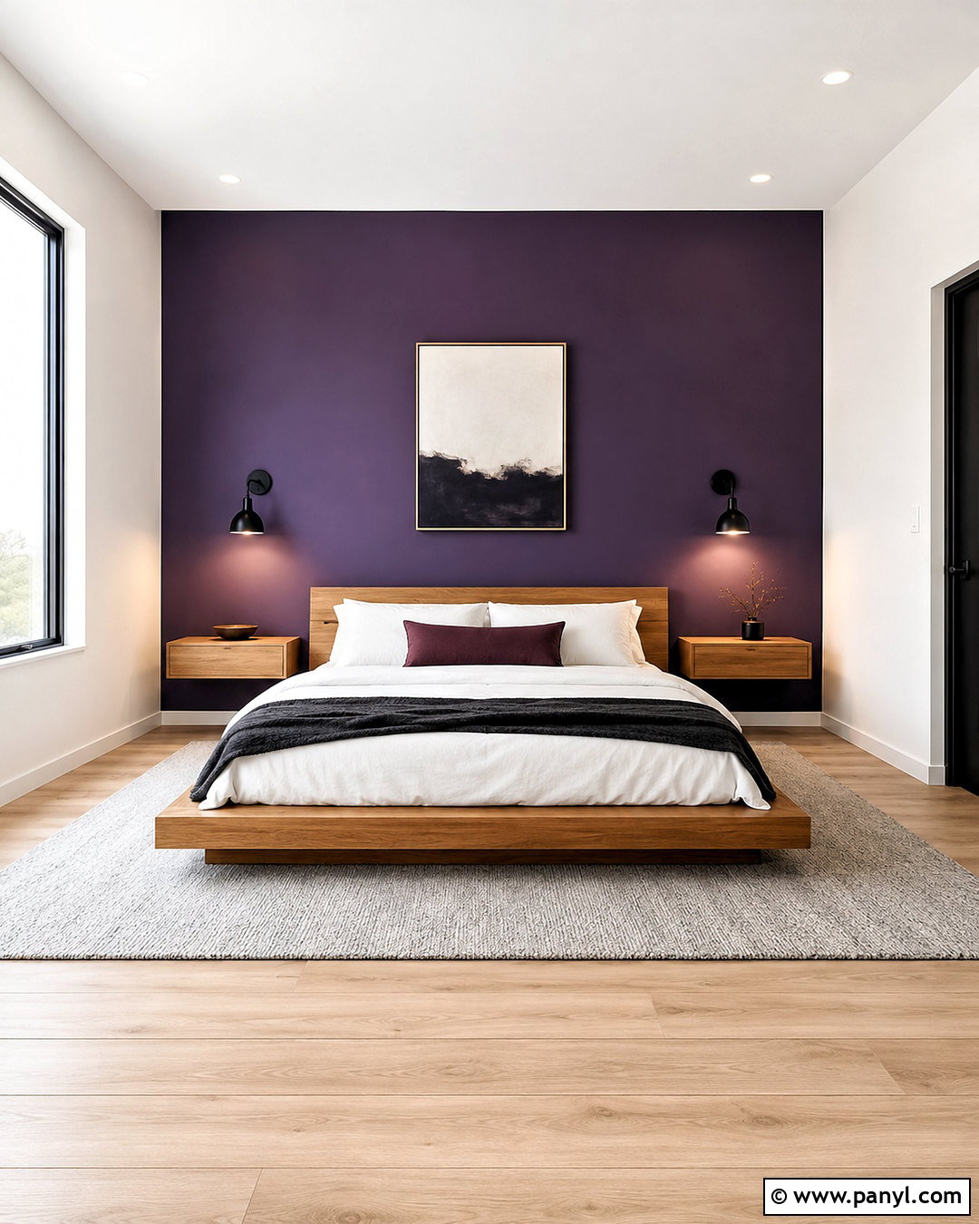 Dark Purple Minimalist Bedroom - 20 dark purple room aesthetic ideas