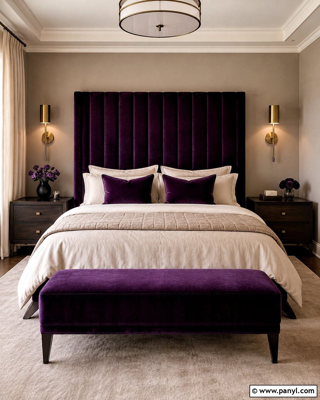 Dark Purple Velvet Bedroom - 20 dark purple bedroom ideas