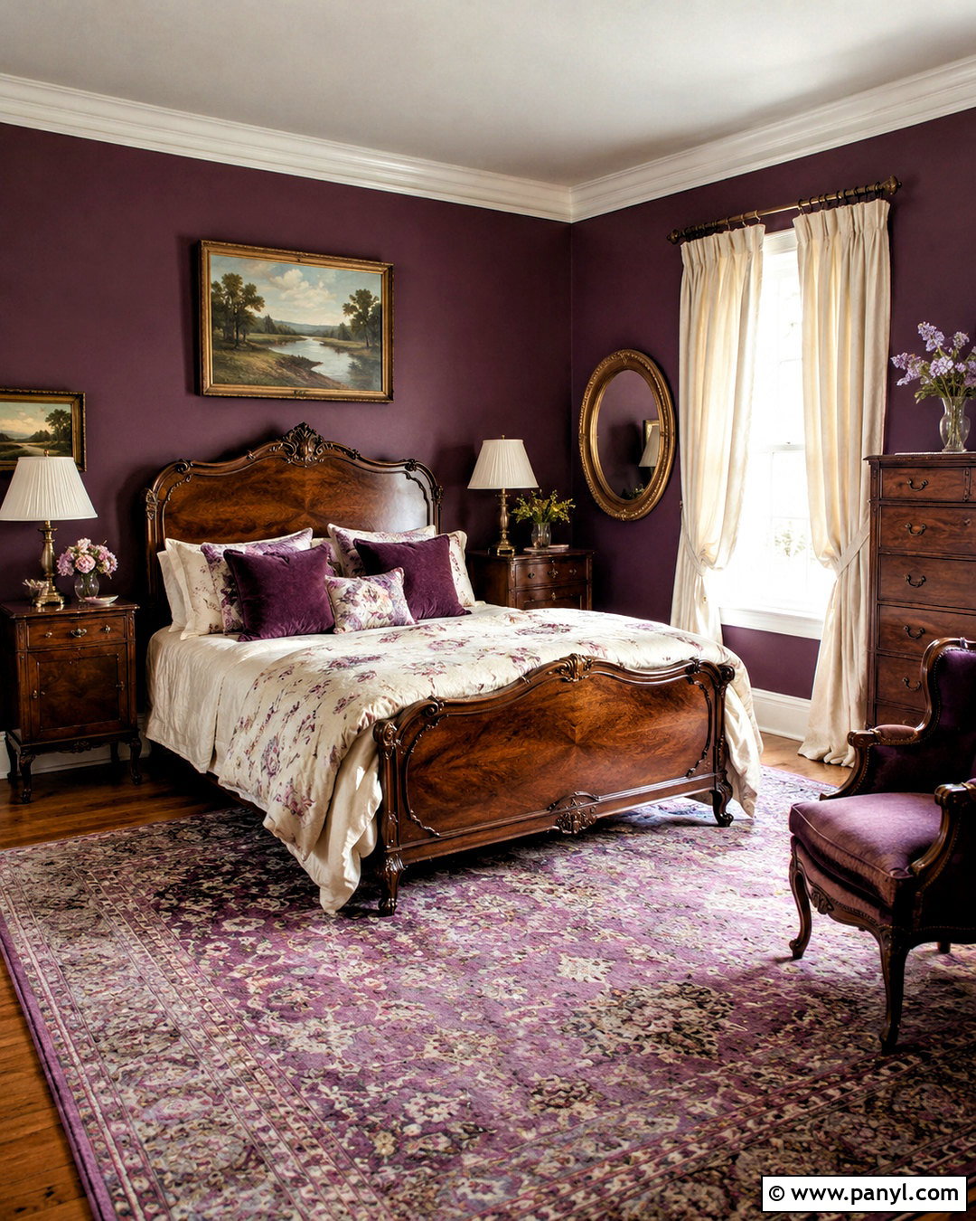 Dark Purple Vintage Bedroom - 20 dark purple room aesthetic ideas