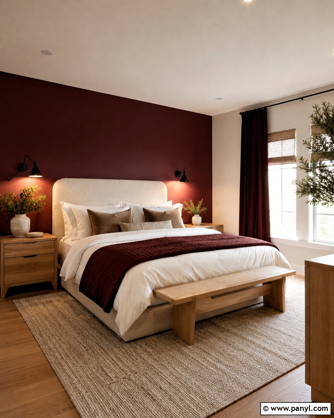Dark Red Accent Wall Bedroom - 20 moody red bedroom ideas
