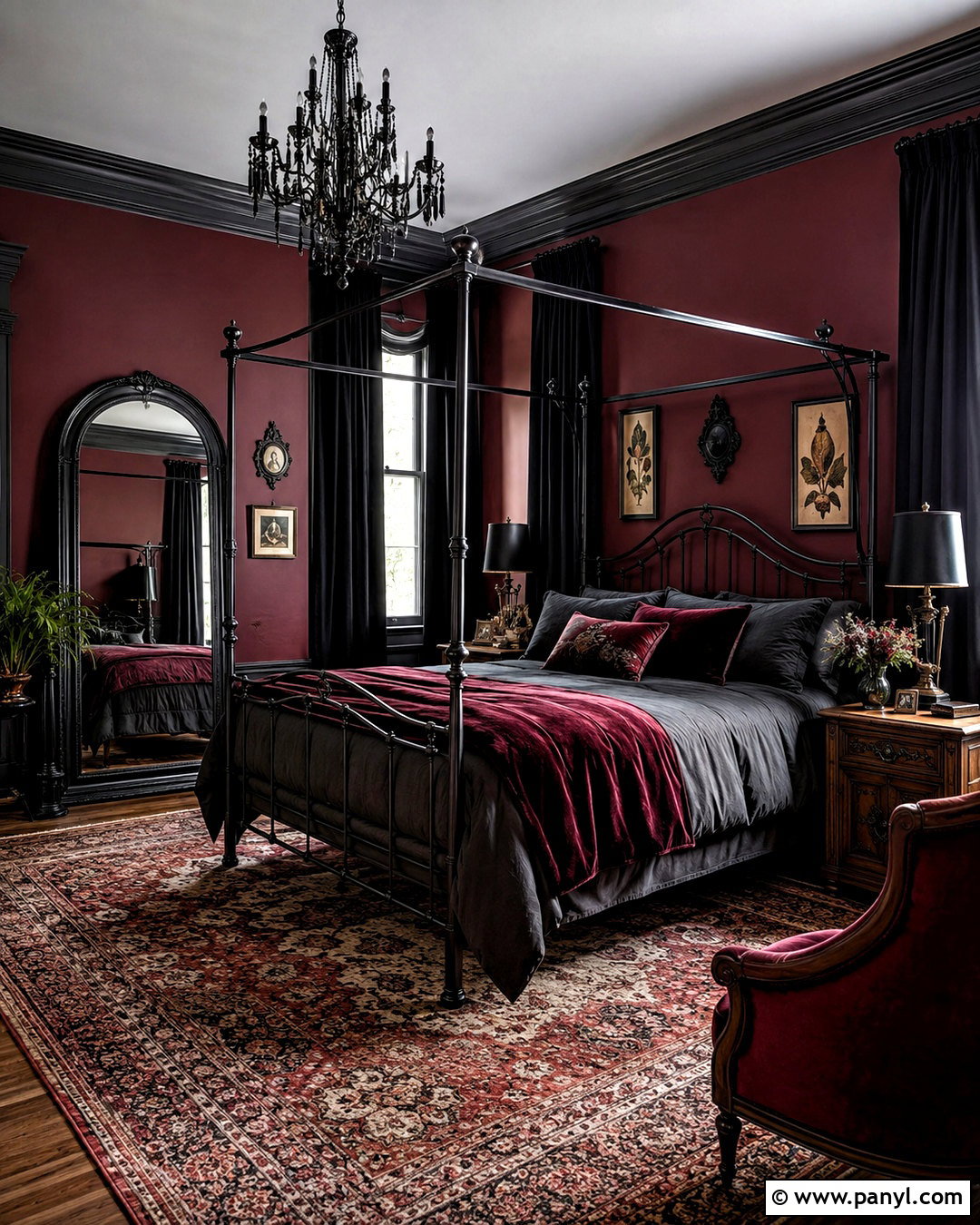 Dark Red And Black Gothic Room - 20 dark red room aesthetic ideas