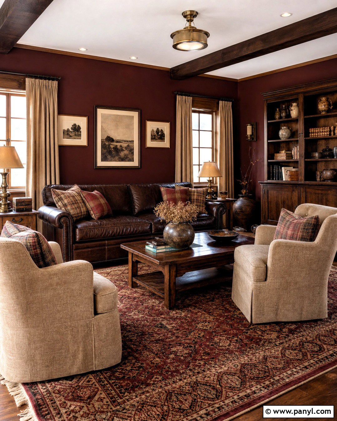 Dark Red And Brown Living Room - 20 dark red living room ideas