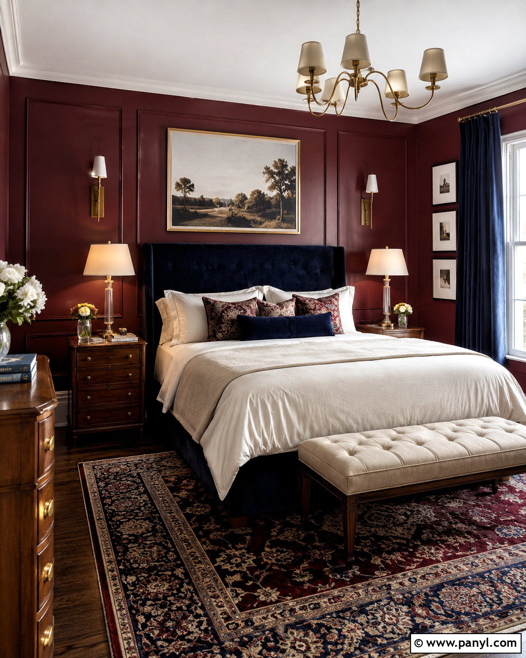 Dark Red And Navy Room - 20 dark red room aesthetic ideas