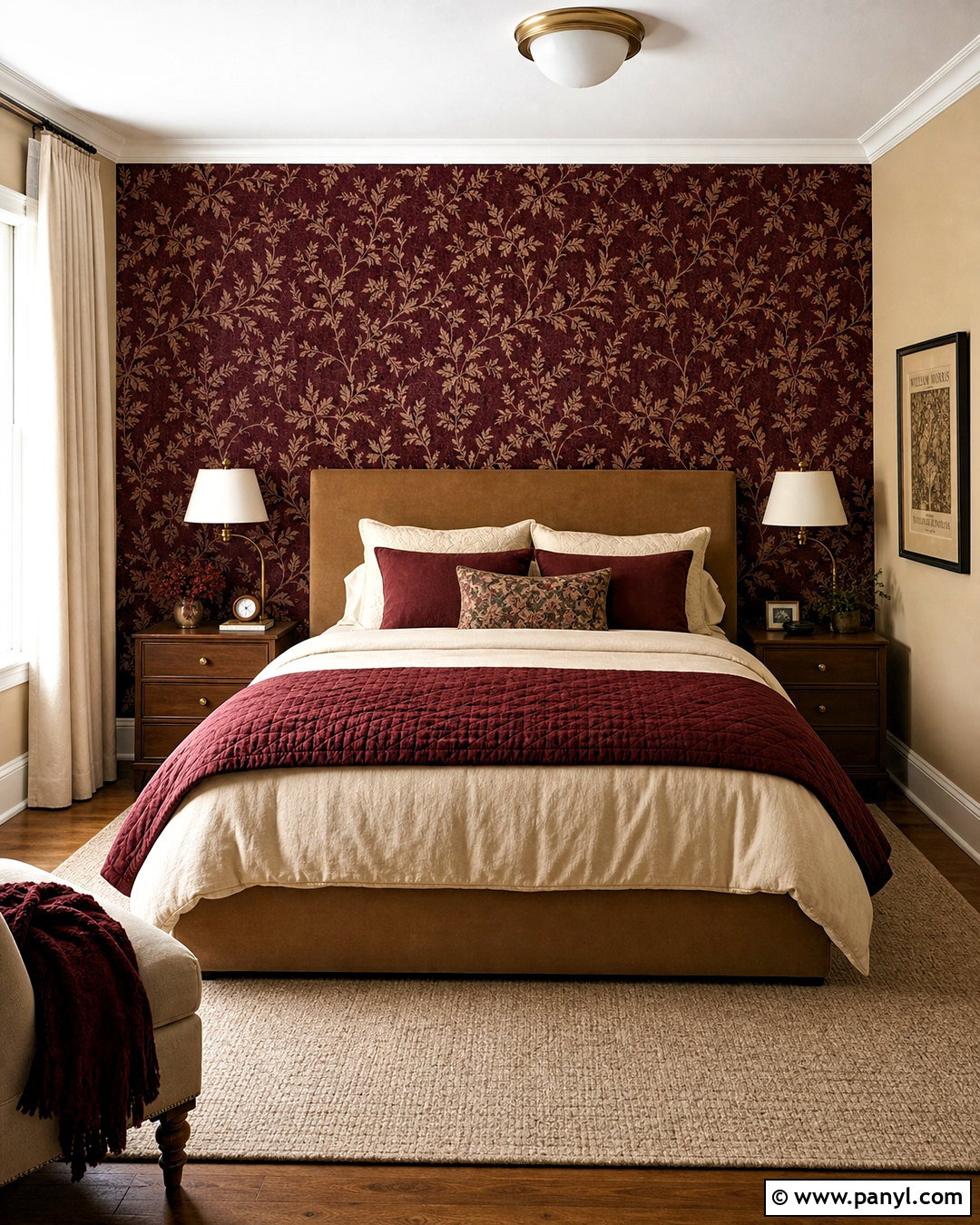 Dark Red Bedroom Wallpaper - 20 dark red bedroom ideas