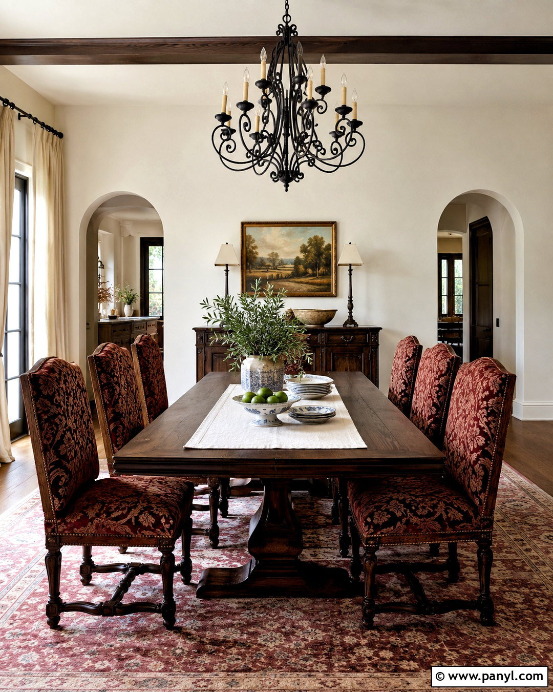 Dark Red Damask Dining Chairs - 20 dark red damask fabric ideas