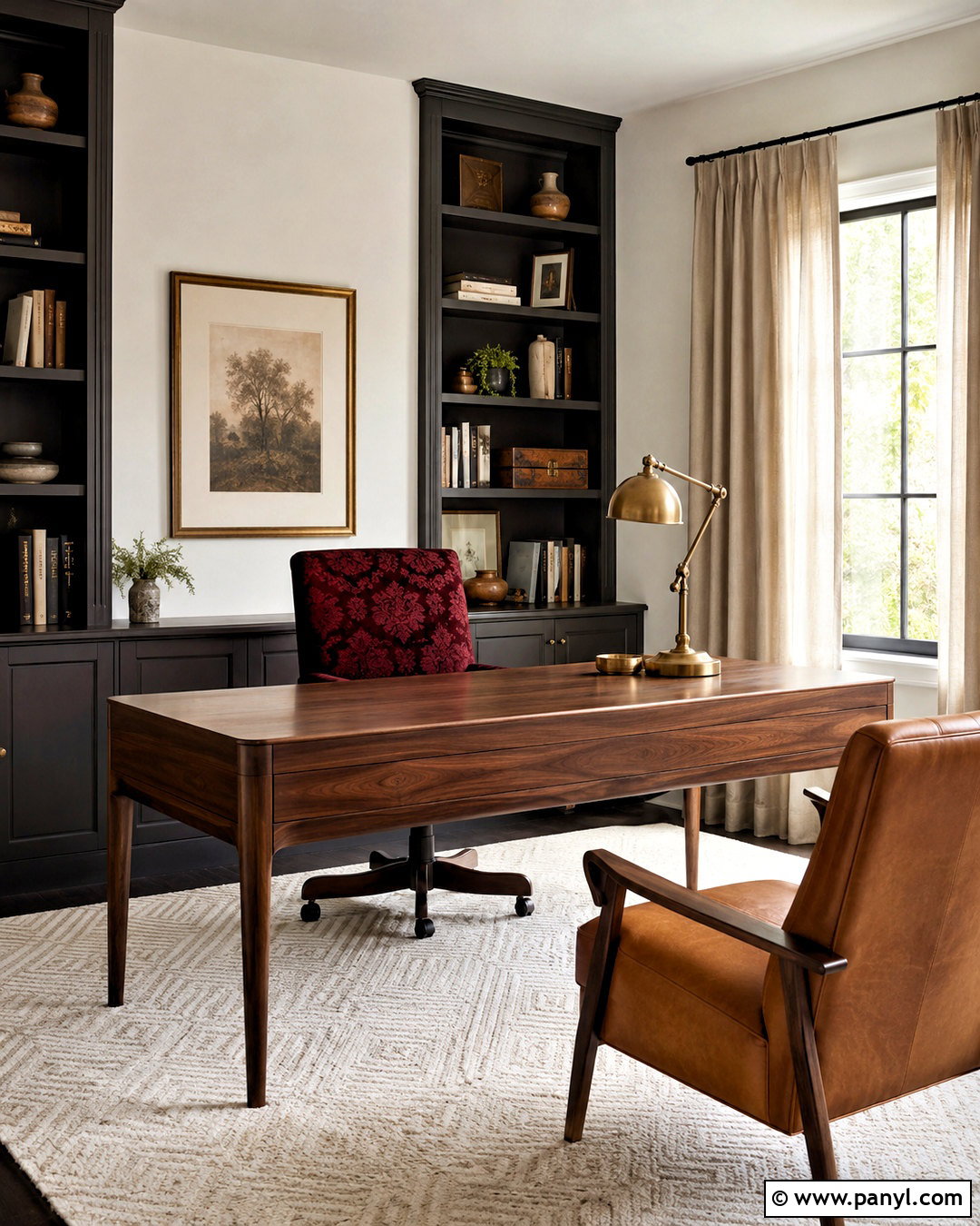 Dark Red Damask Home Office Chair - 20 dark red damask fabric ideas