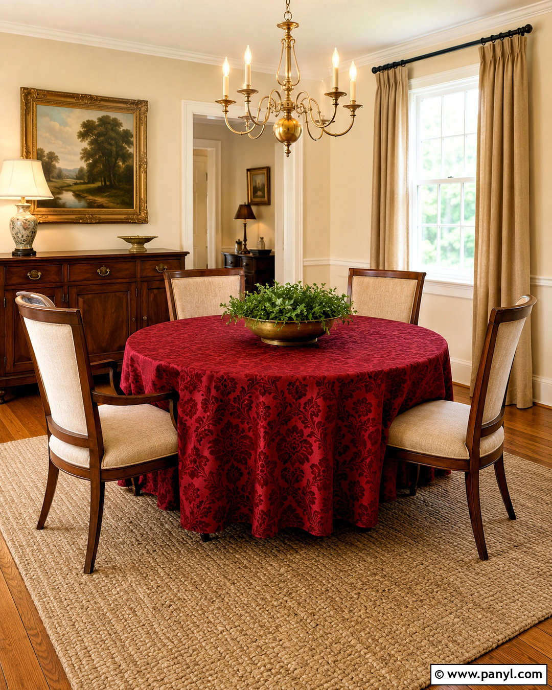 Dark Red Damask Tablecloth - 20 dark red damask fabric ideas