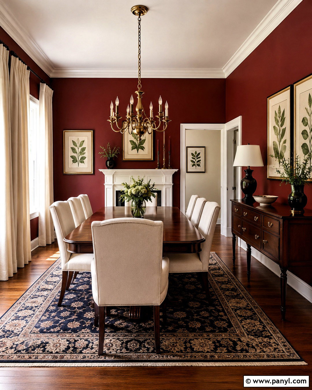 Dark Red Dining Room Walls - 40 Red Walls