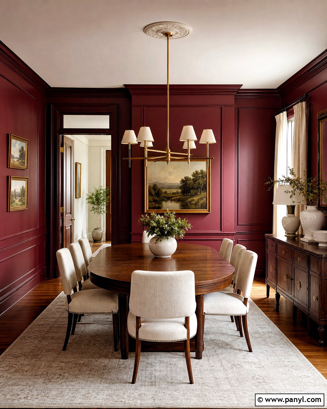 Dark Red Dining Room - 20 red home ideas