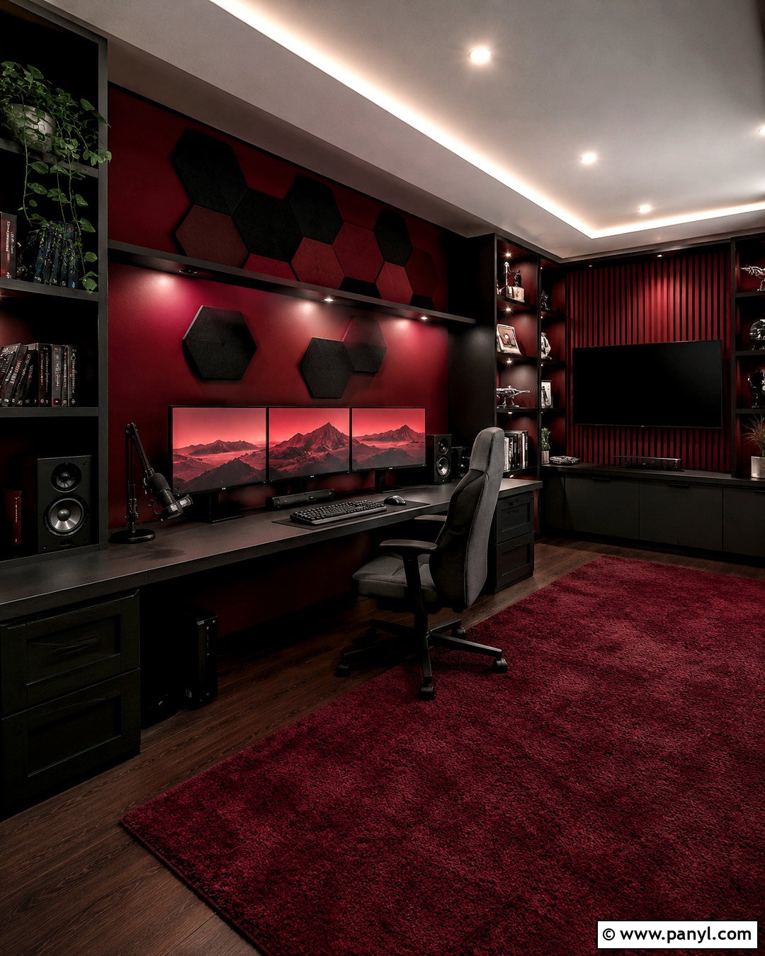 Dark Red Gaming Room - 20 dark red room aesthetic ideas