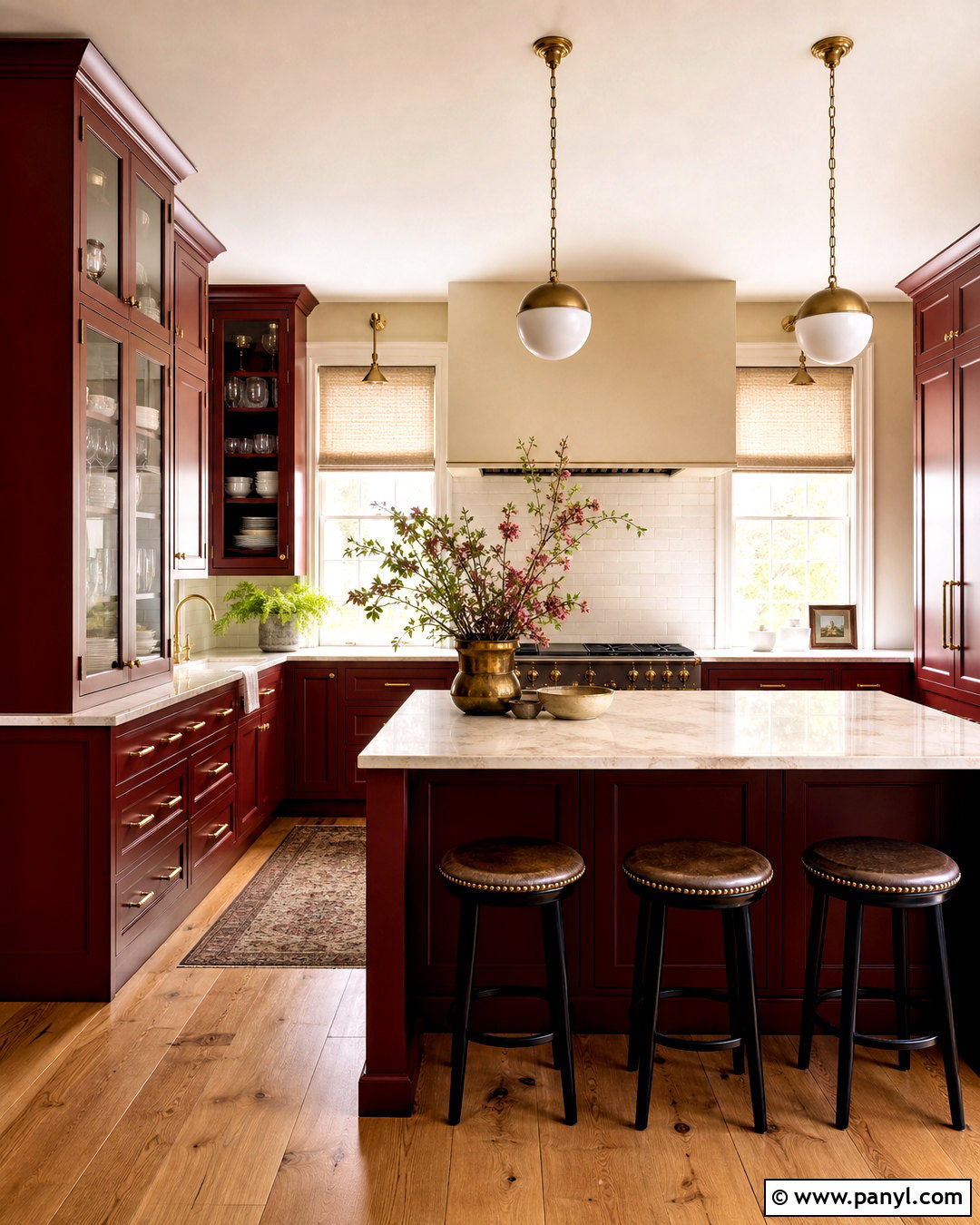 Dark Red Kitchen Cabinets - 20 kitchen color red ideas