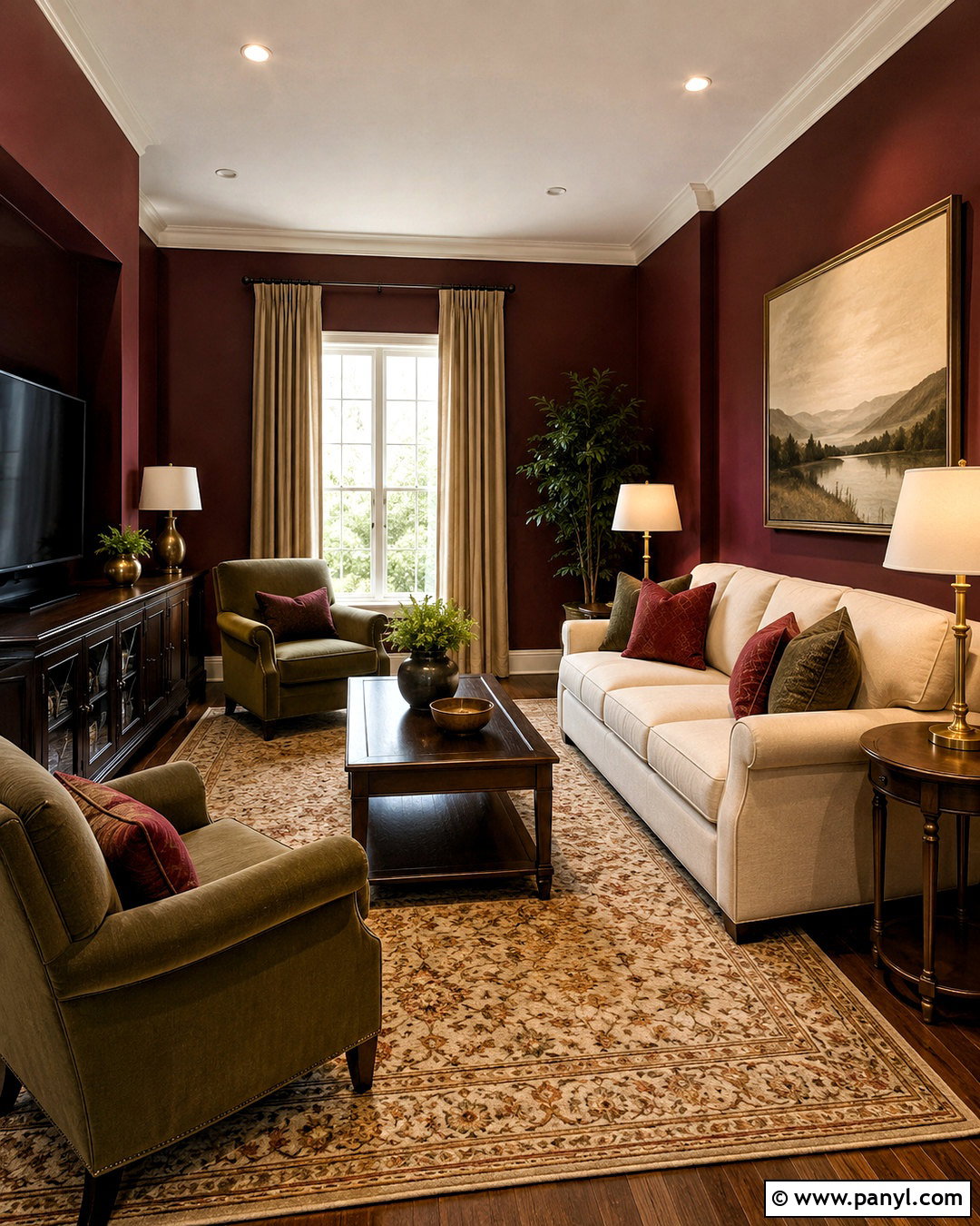 Dark Red Living Room - 20 dark red room aesthetic ideas