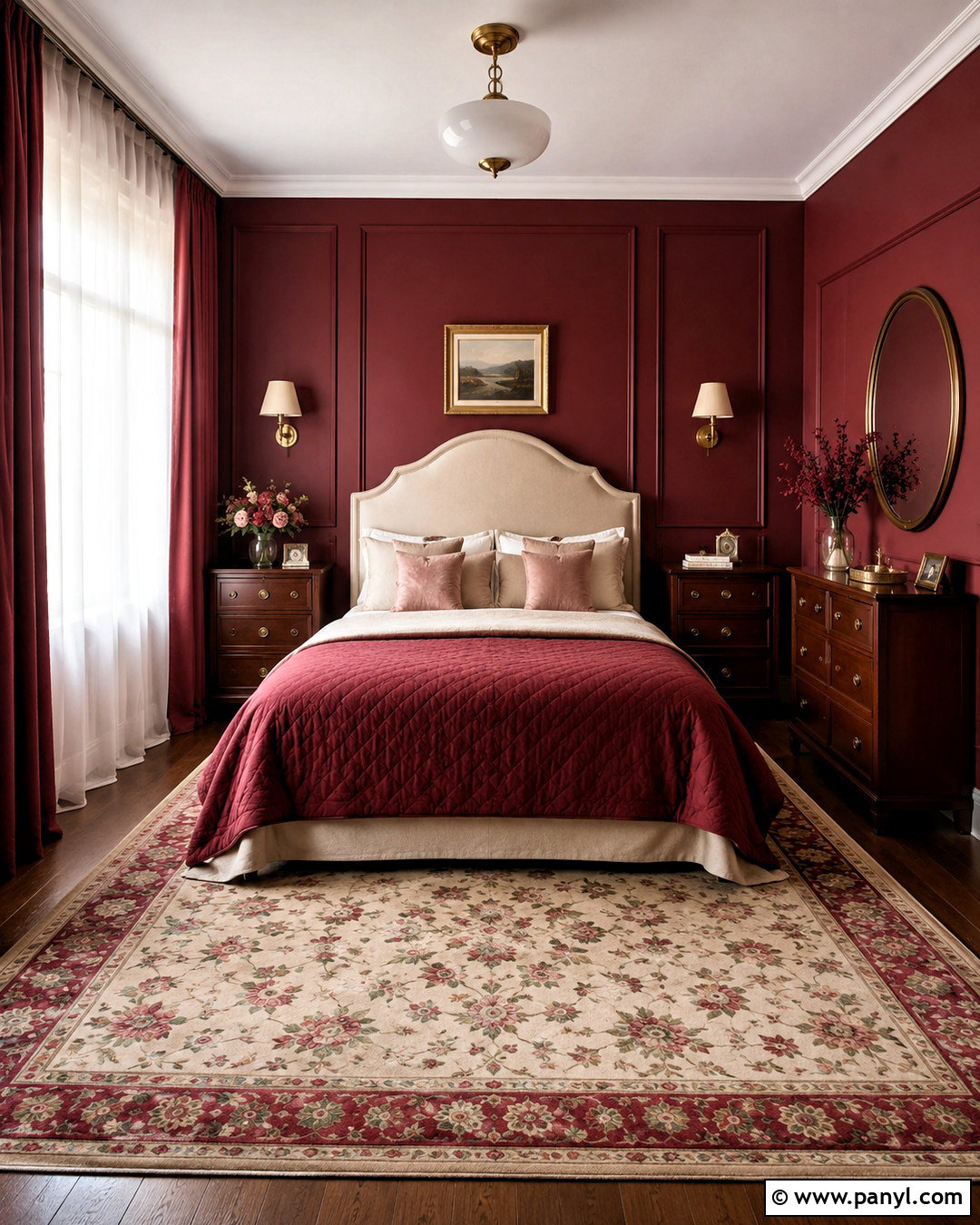 Dark Red Romantic Bedroom - 20 dark red room aesthetic ideas