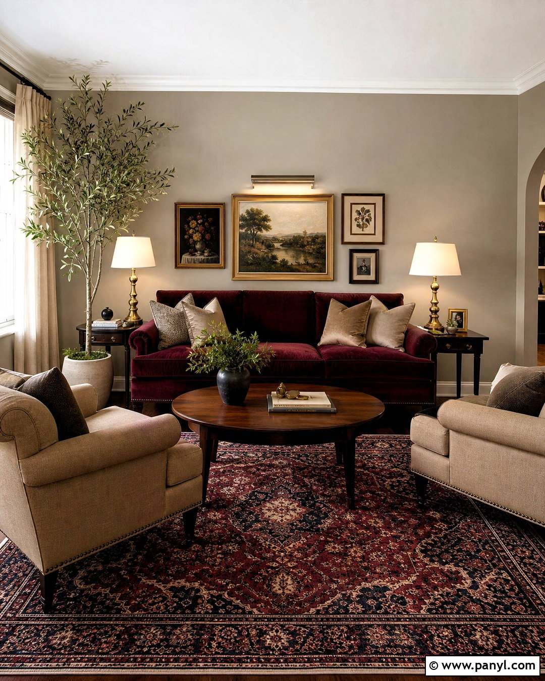 Dark Red Velvet Sofa Living Room - 20 dark red living room ideas