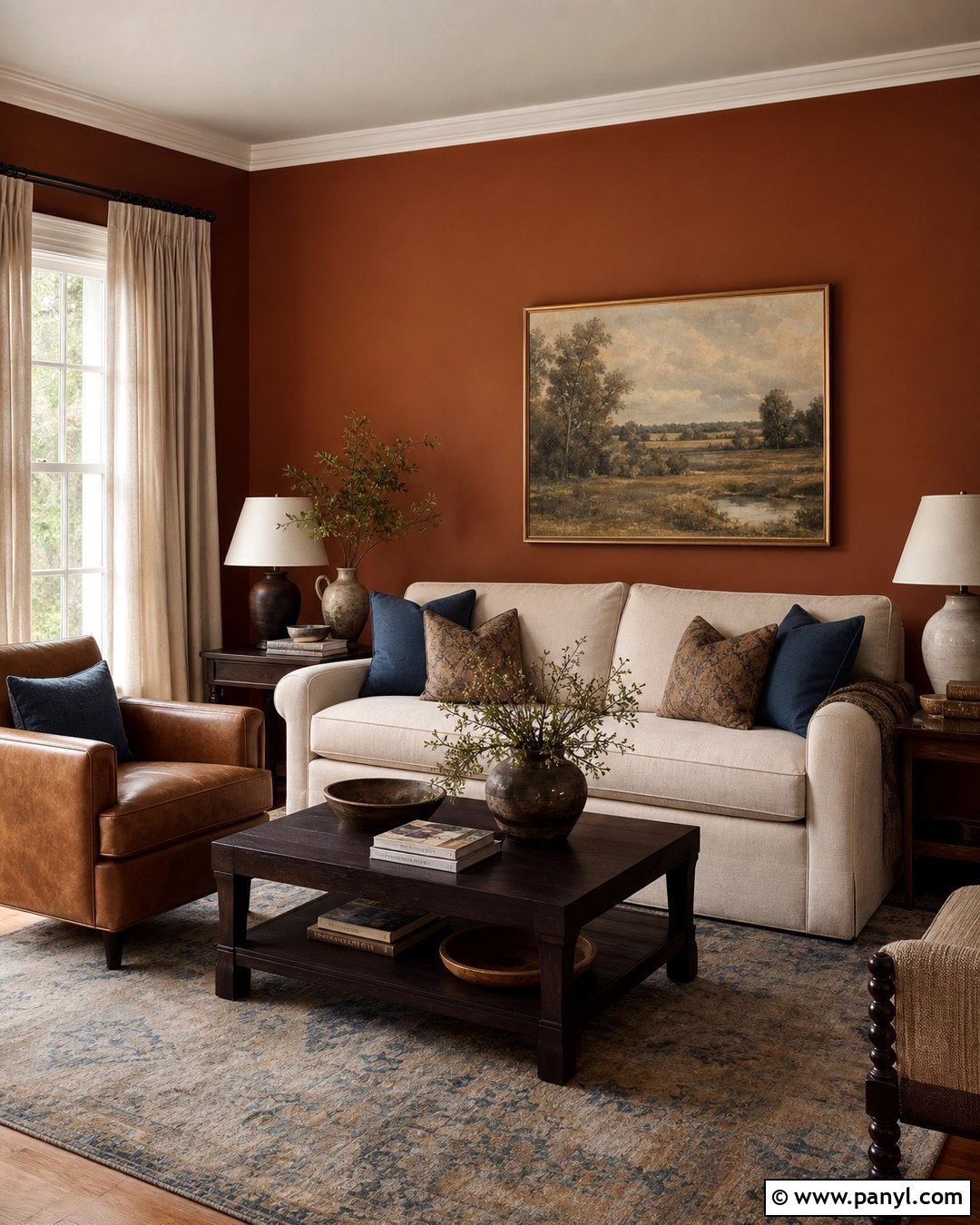 Dark Rust Living Room Walls - 35 dark wall colors