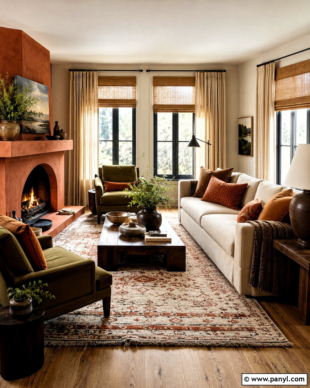 Dark Rust Living Room - 20 moody living room paint colors