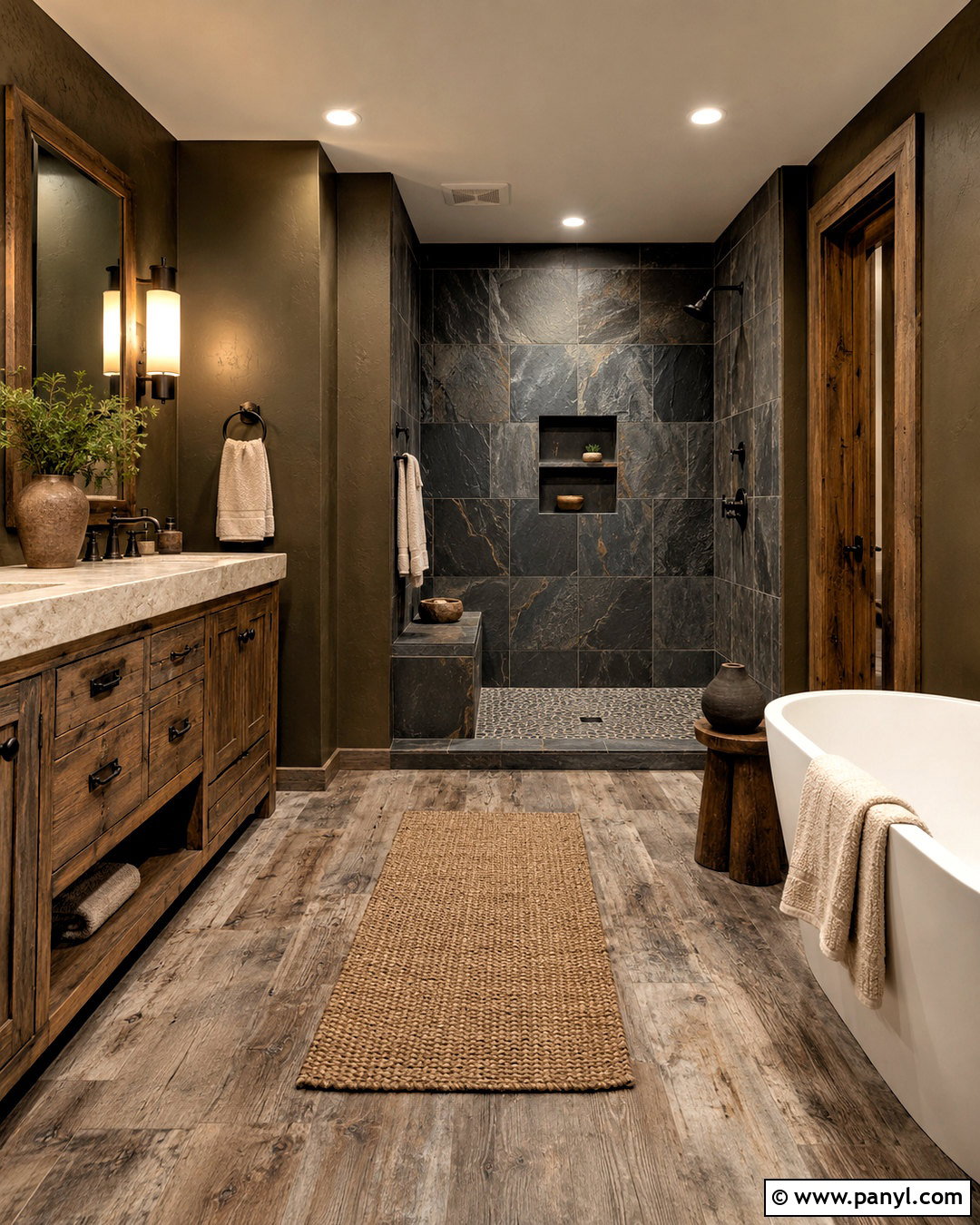 Dark Rustic Bathroom - 20 moody bathroom ideas