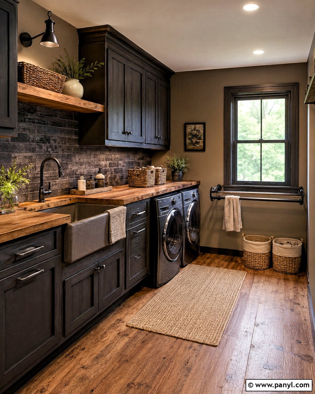 Dark Rustic Laundry Room - 20 dark laundry room ideas