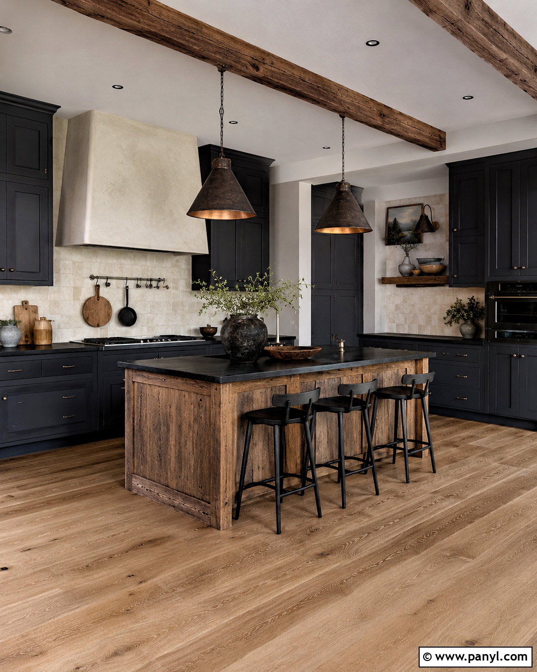 Dark Rustic Modern Kitchen - 20 dark kitchen ideas