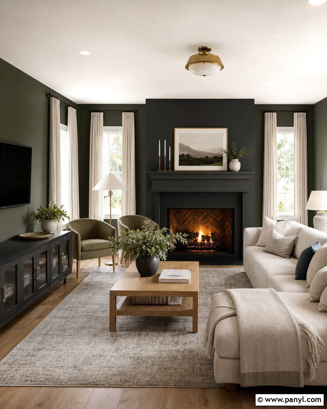 Dark Sage And Charcoal Grey Walls - 20 Sage And Grey Walls
