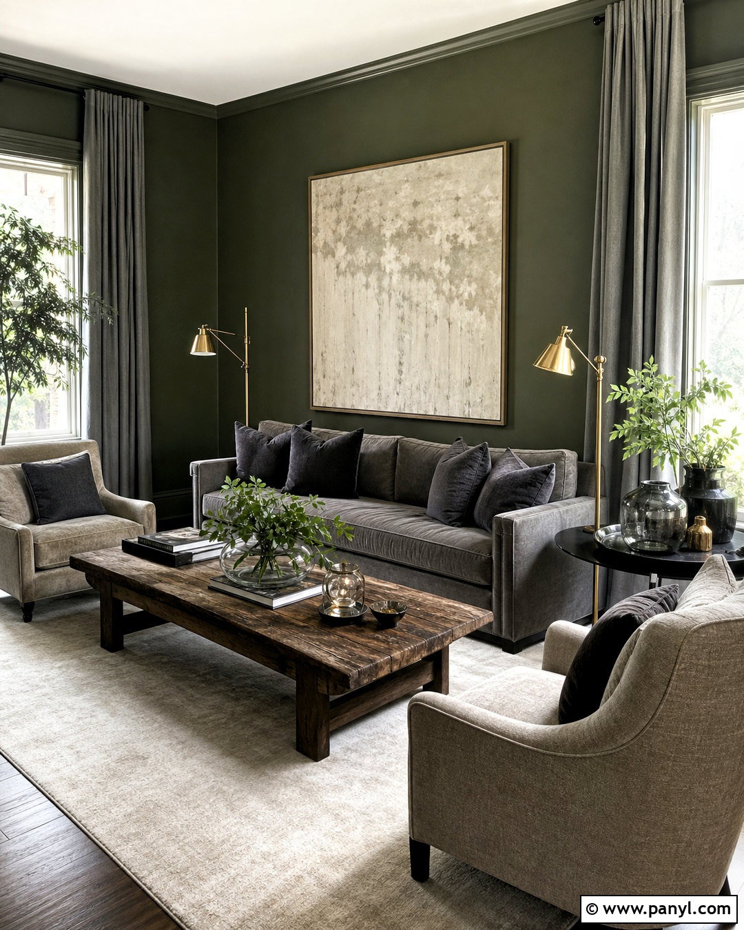Dark Sage Green And Grey Living Room - 20 sage green and grey living room ideas