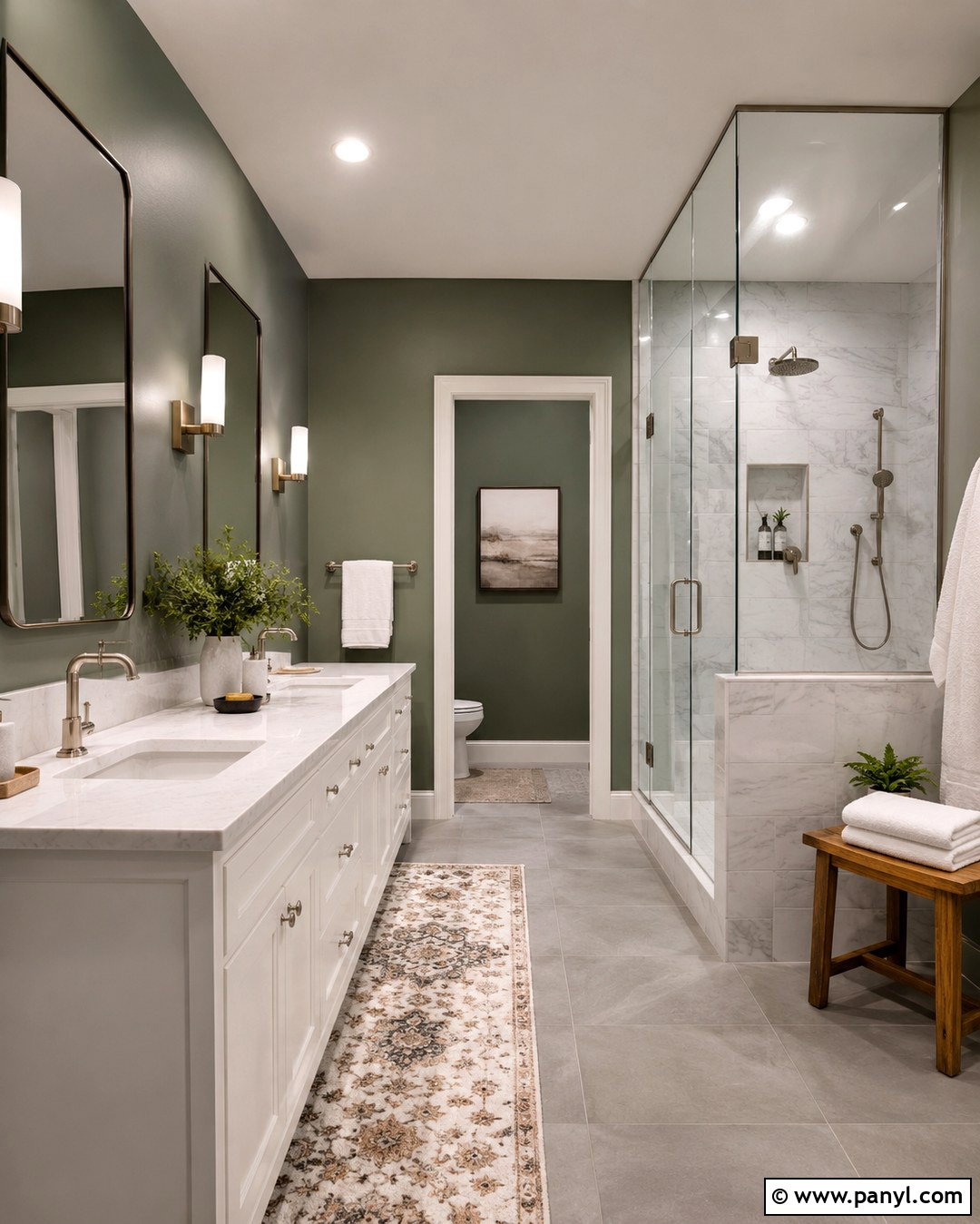 Dark Sage Green Bathroom - 20 Bathrooms With Sage Green Walls
