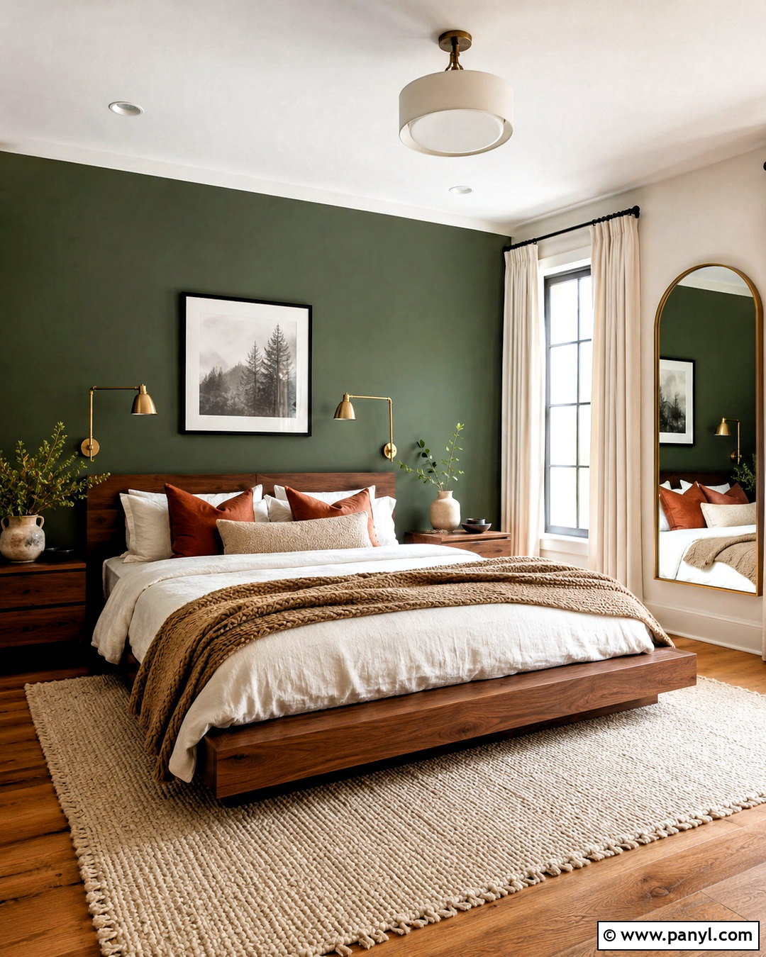 Dark Sage Green Bedroom Wall - 40 Sage Green Accent Wall Ideas