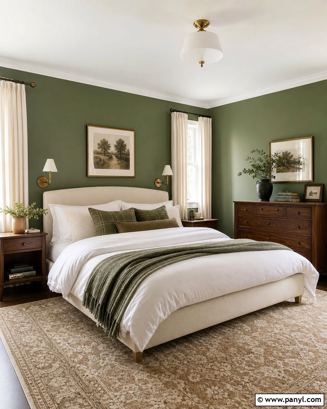 Dark Sage Green Bedroom - 50 sage green walls