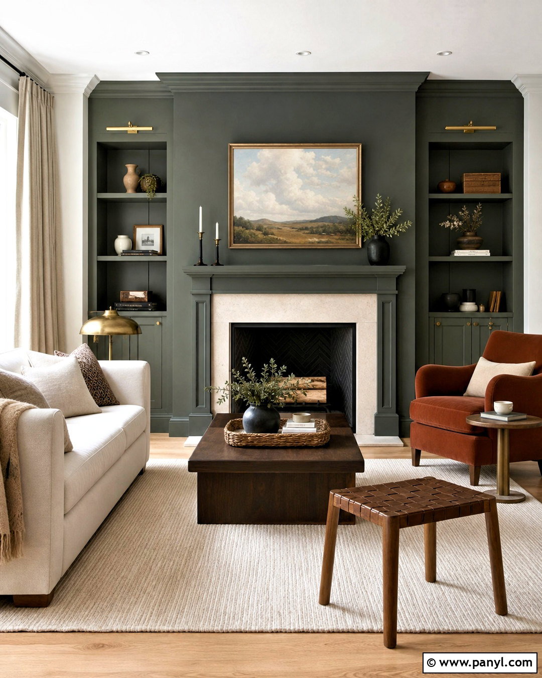 Dark Sage Green Fireplace - 20 sage green fireplace ideas