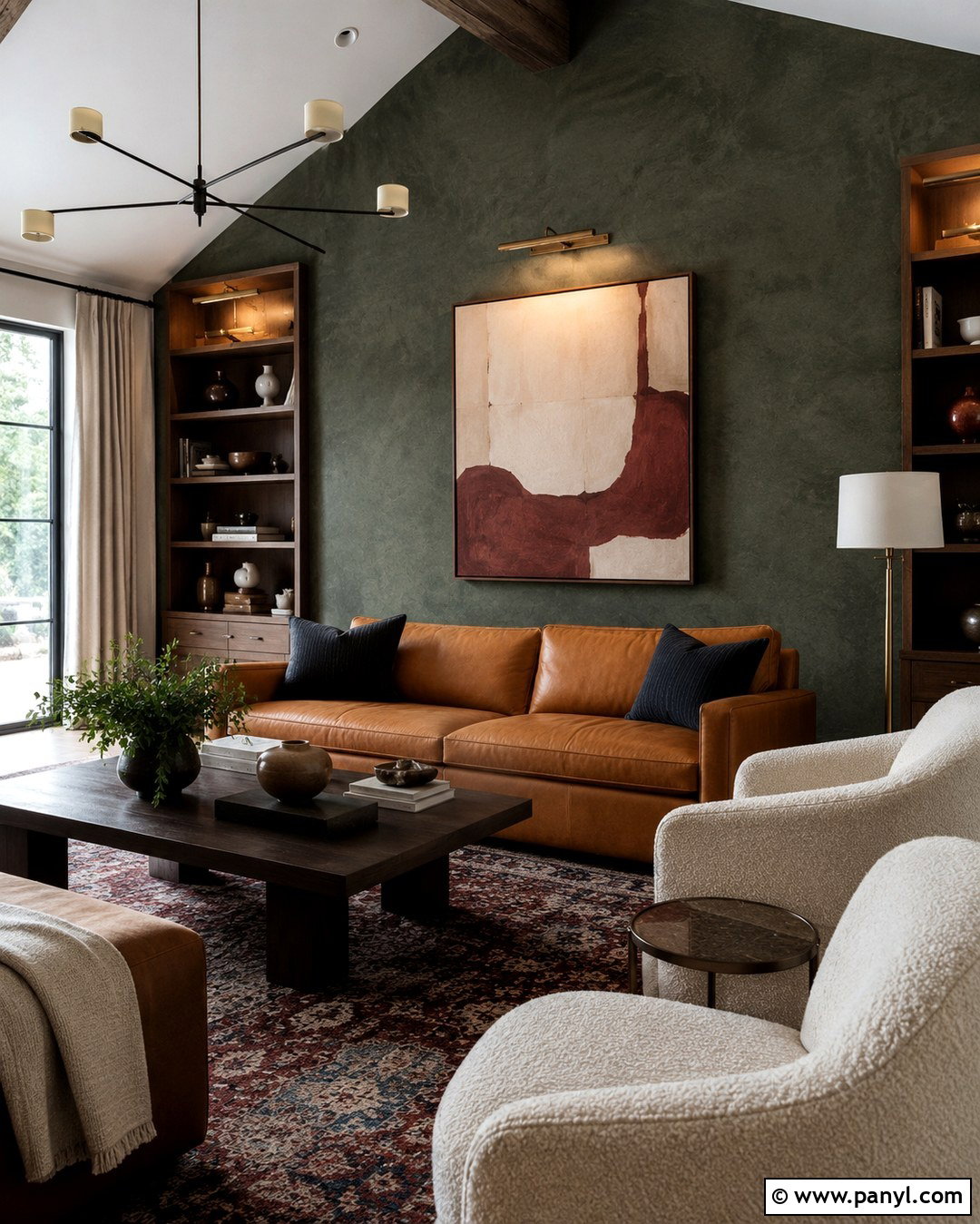 Dark Sage Green Limewash Lounge - 20 Limewash Walls Sage Green Ideas