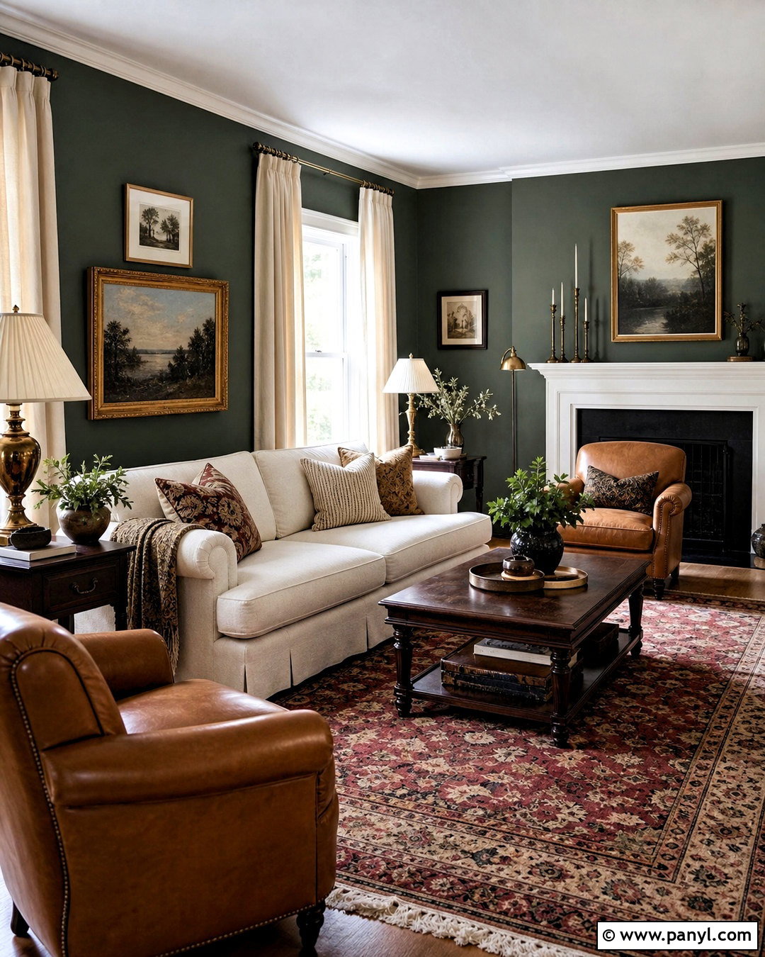 Dark Sage Green Living Room - 20 sage green walls living room ideas
