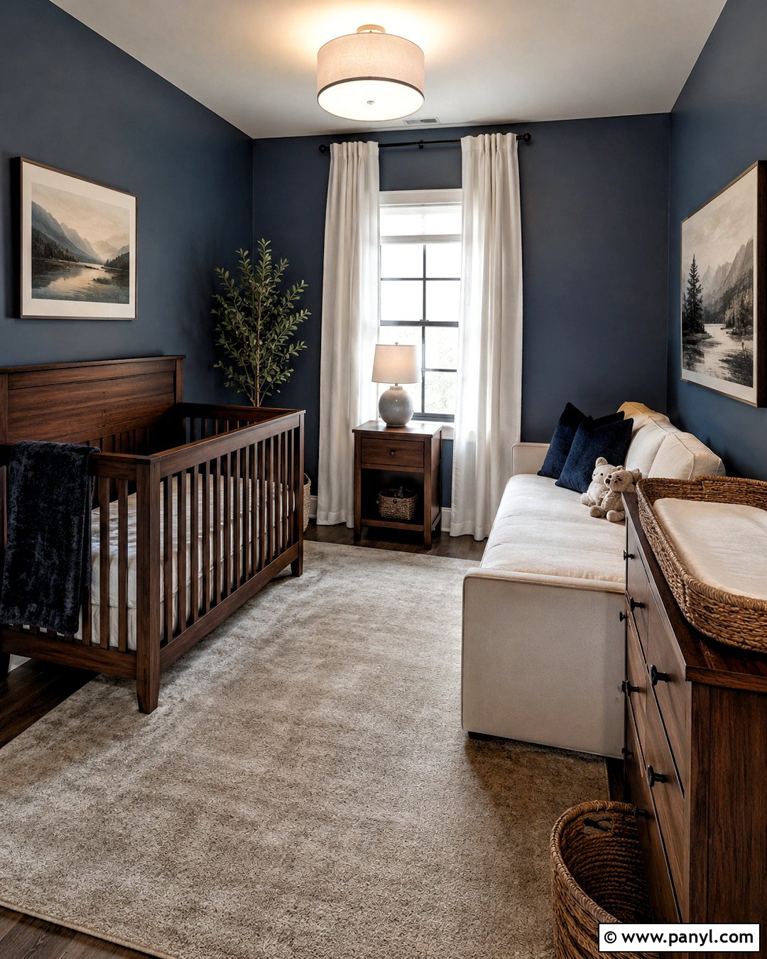 Dark Shared Baby Room - 20 dark baby room ideas