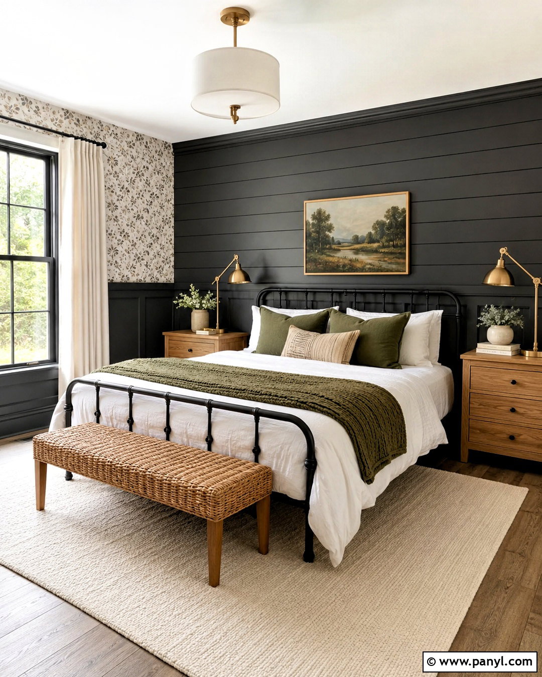 Dark Shiplap Wall With Wallpaper - 20 dark shiplap wall ideas