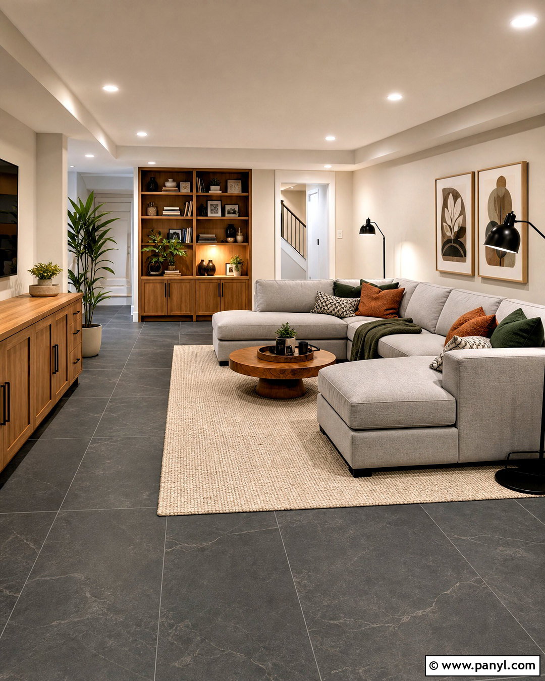 Dark Slate Basement Floor Tile - 20 home floor tiles design ideas