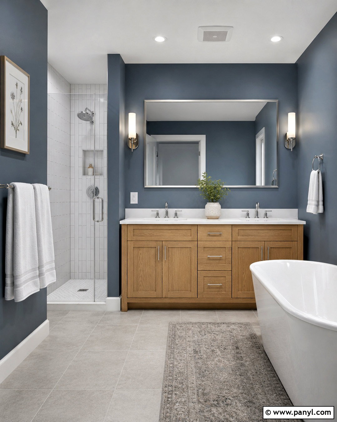 Dark Slate Blue Bathroom - 20 dark room colors