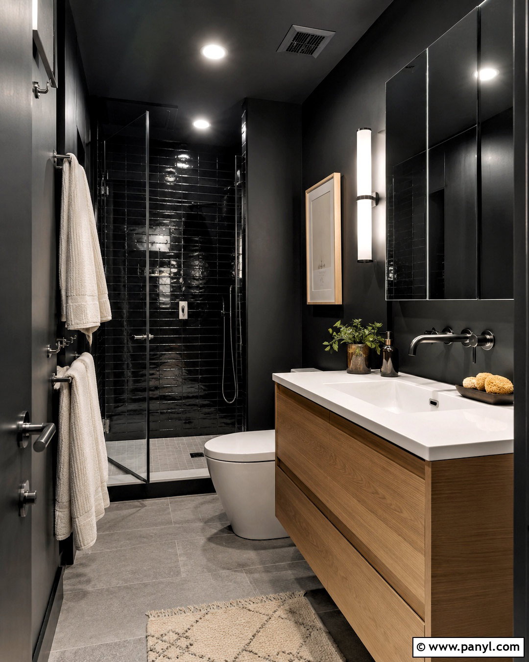 Dark Small Bathroom - 20 dark theme bathroom ideas