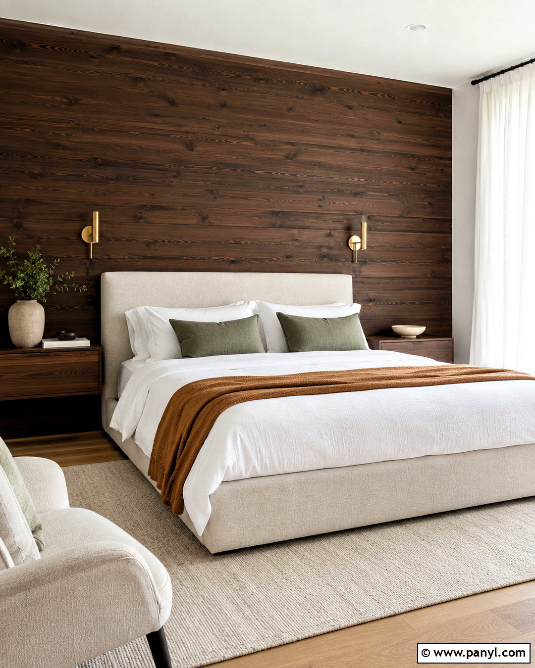 Dark Stained Cedar Wall - 20 cedar walls interior ideas