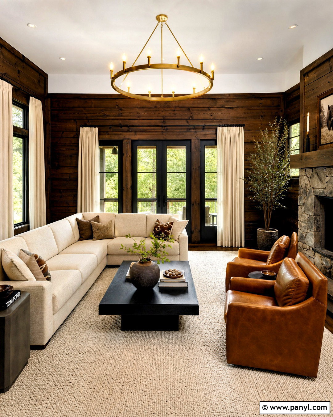 Dark Stained Knotty Pine Walls - 20 knotty pine walls makeover ideas